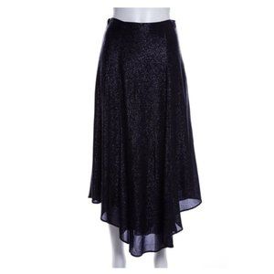 💎🔥 Sally LaPointe Navy Metallic Skirt